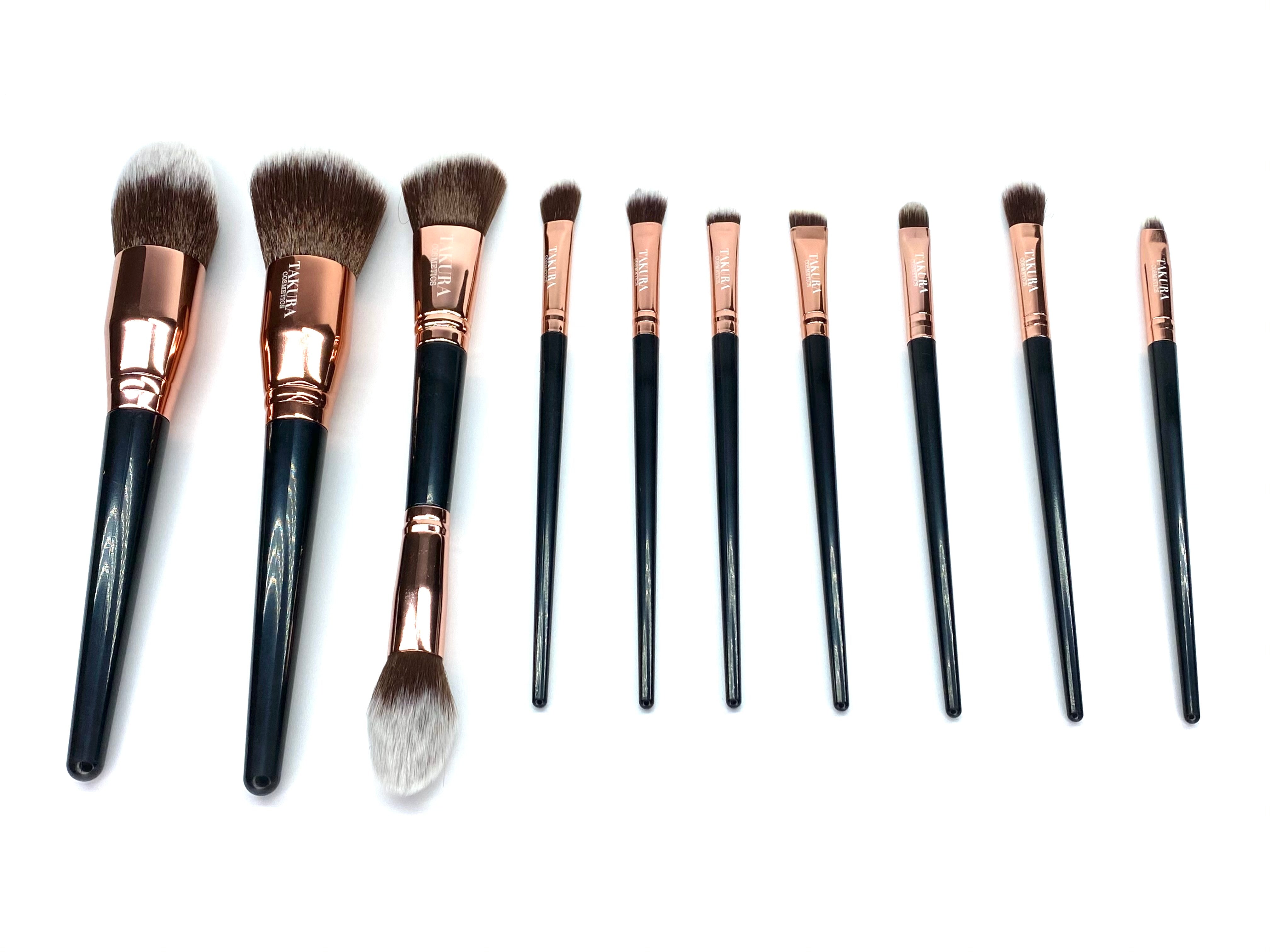 Rose Gold makeup brush set